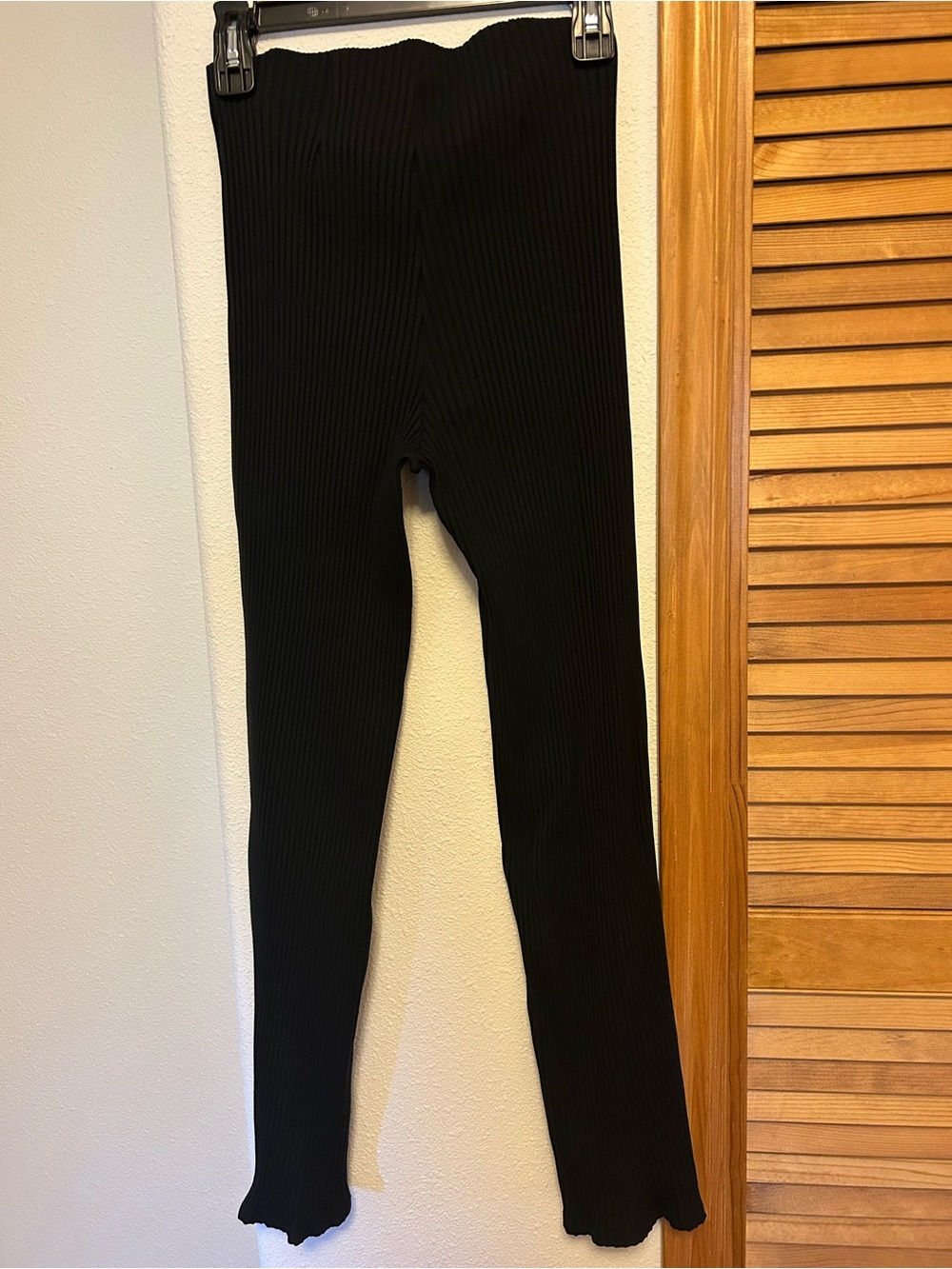 Eileen Fisher Black Ribbed Pull-on Tencel Pants size XXS - Picture 4 of 6